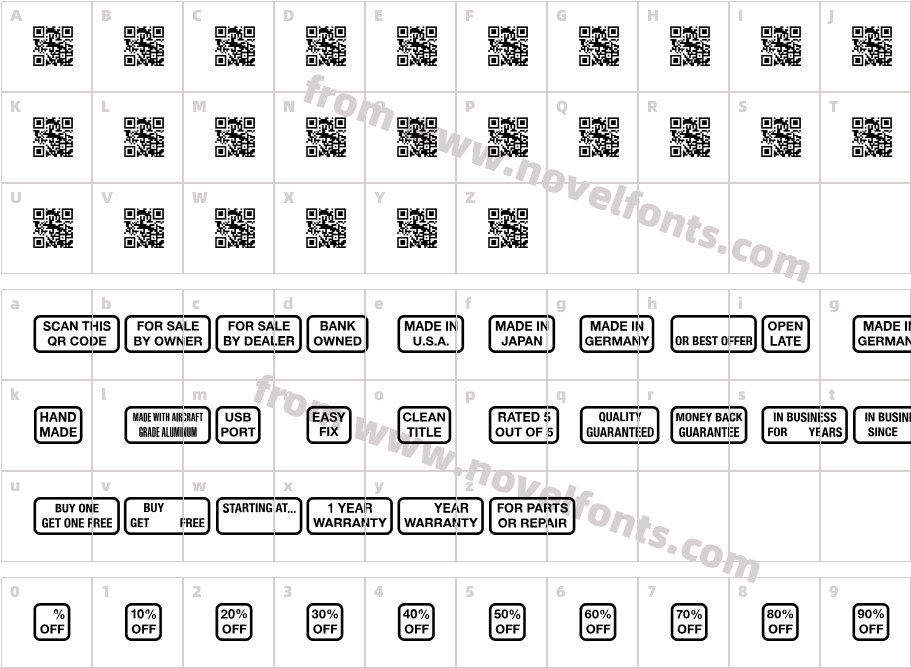 SignsforAdvertisingCharacter Map