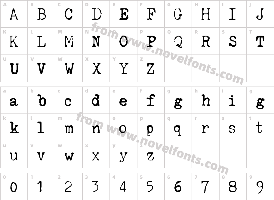 SilentHunterIII FontCharacter Map