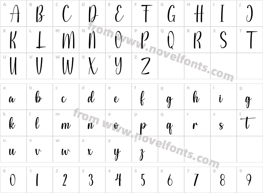 SilfiaRegularCharacter Map