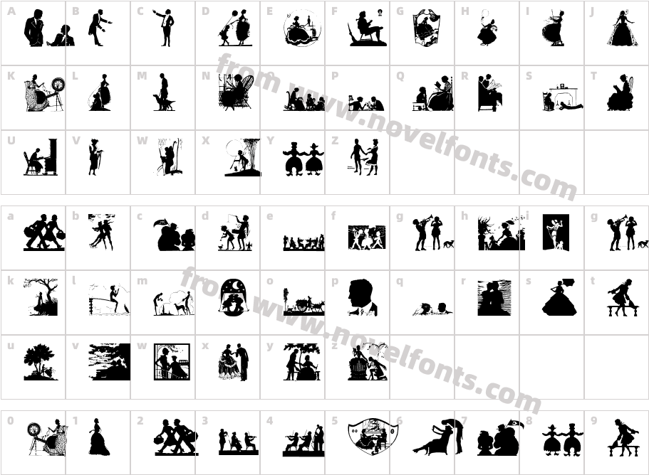 SilhouettenPeopleCharacter Map