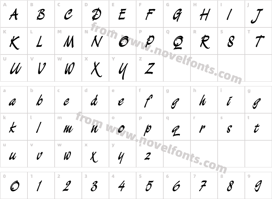 DemianStd-BoldCharacter Map