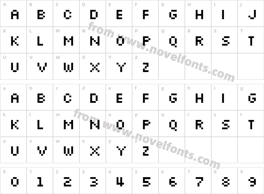 SilkscreenCharacter Map