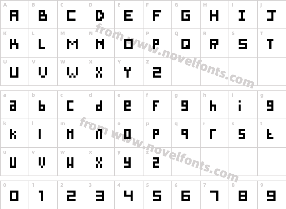 Silly Pixel RegularCharacter Map