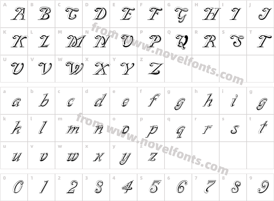 SilverPlate RegularCharacter Map