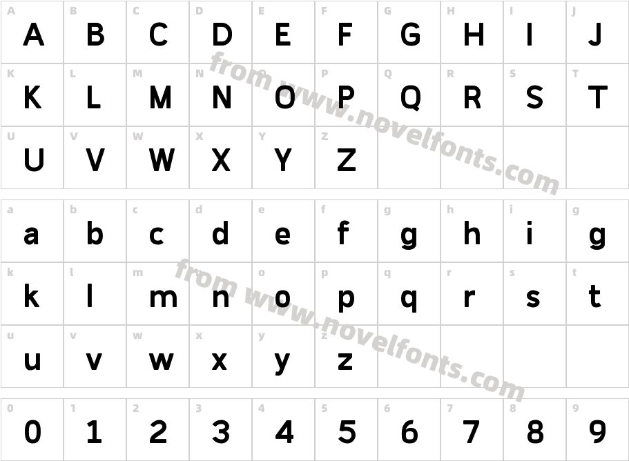 Simvoni BoldCharacter Map