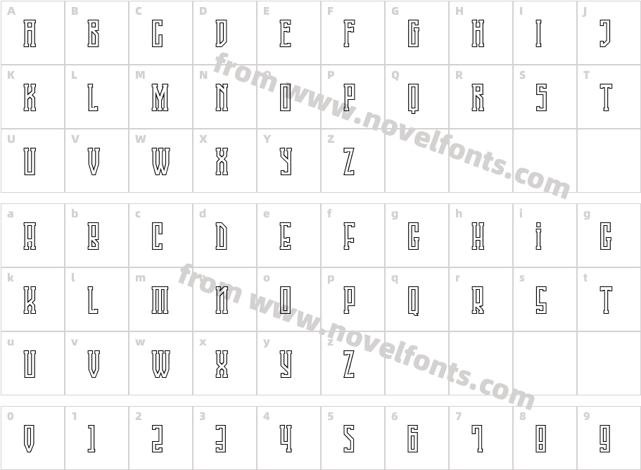 Singa Slab OL DEMOCharacter Map