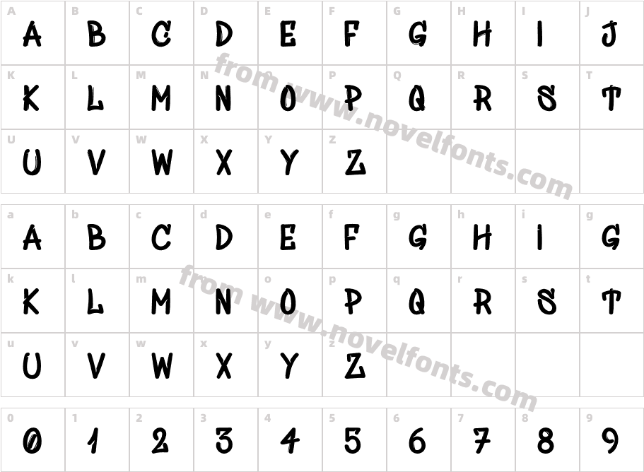 SivarProRegularCharacter Map