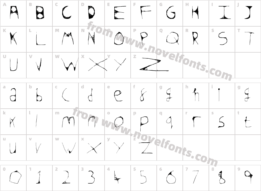 Skeleton SketchedCharacter Map