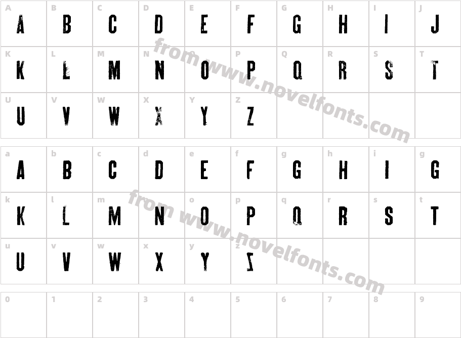 Skin & BonesCharacter Map