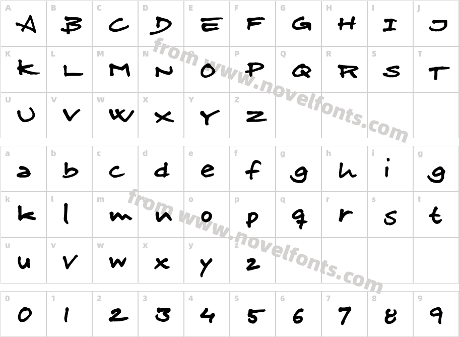 SkitserFinelinerCharacter Map