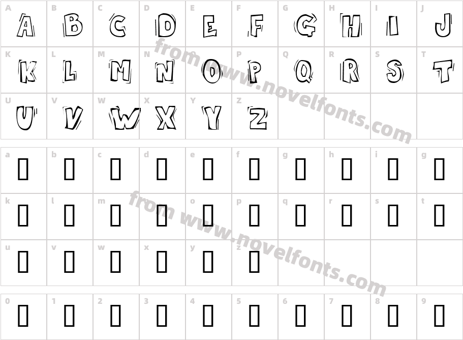 SkrotfontCharacter Map