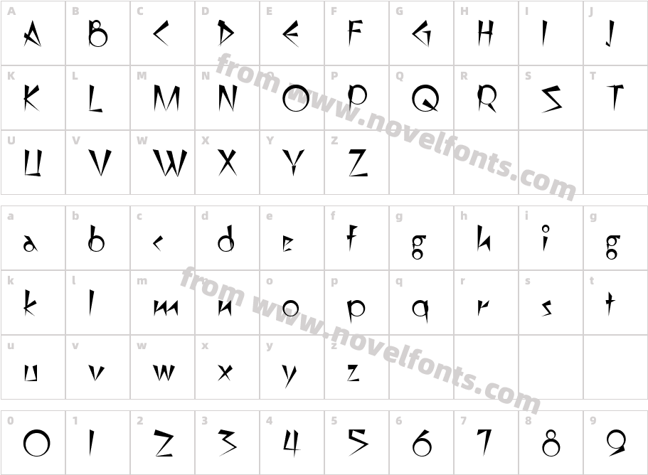 DemotteCharacter Map