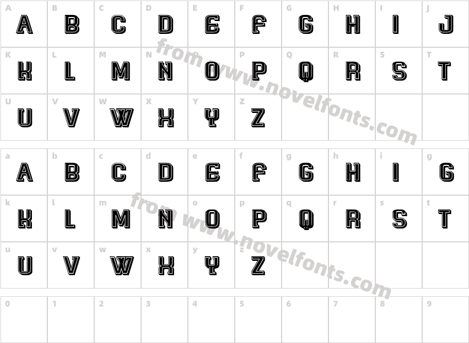 Slab RegularCharacter Map