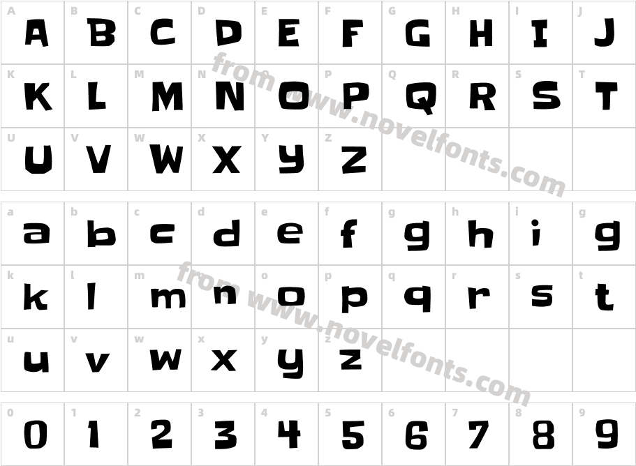 SlackeyCharacter Map