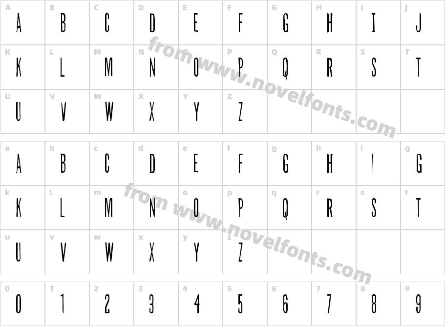 Slasher Film Rough CondensedCharacter Map