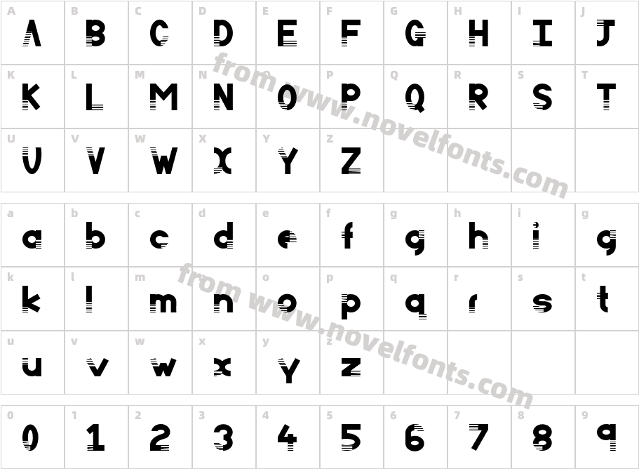 Sliding Scissors 101Character Map