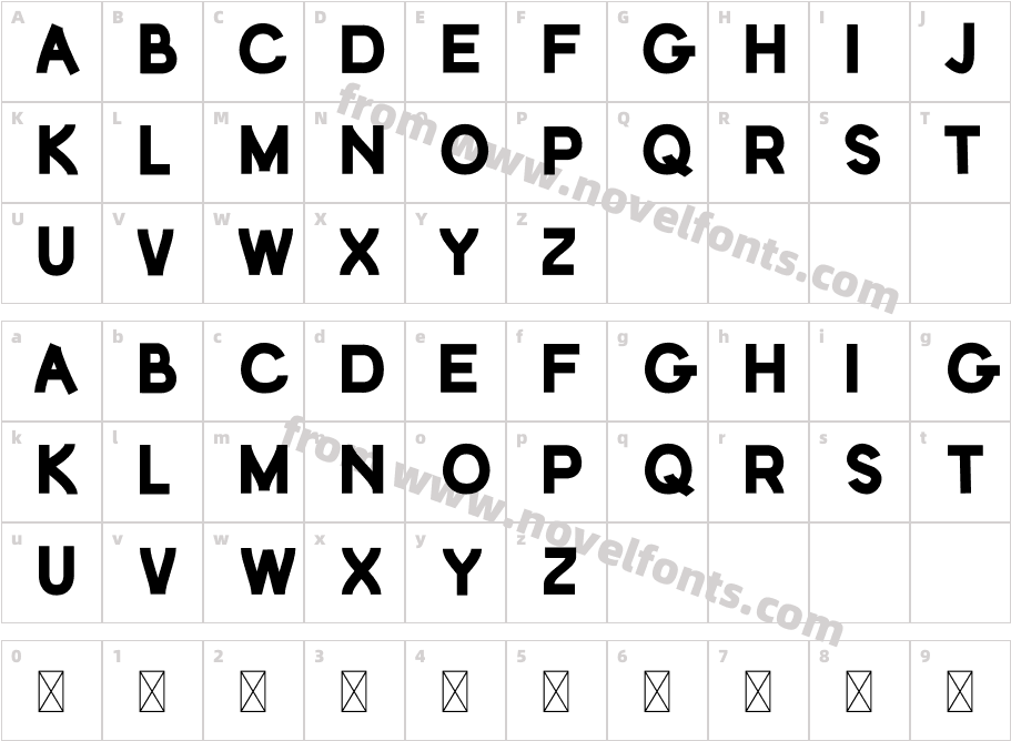 DenseLettersRegularCharacter Map