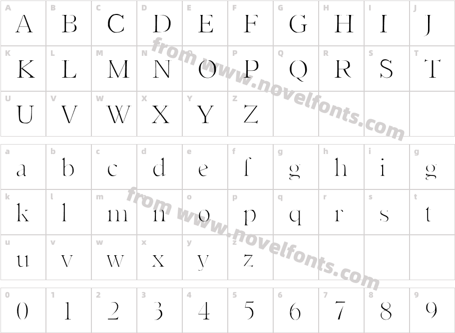 Slimfit SFCharacter Map