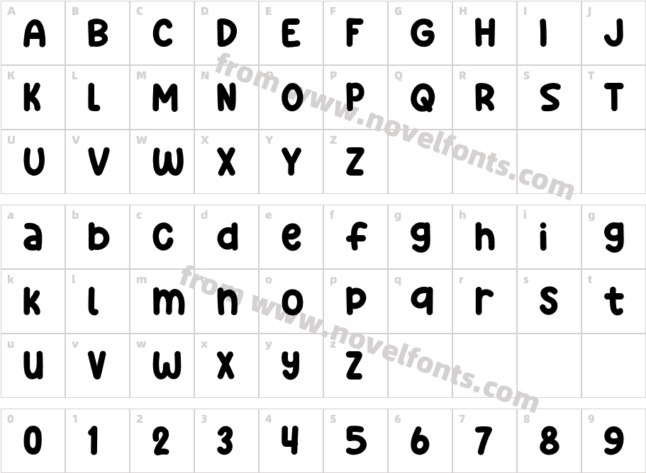 Small PrintCharacter Map