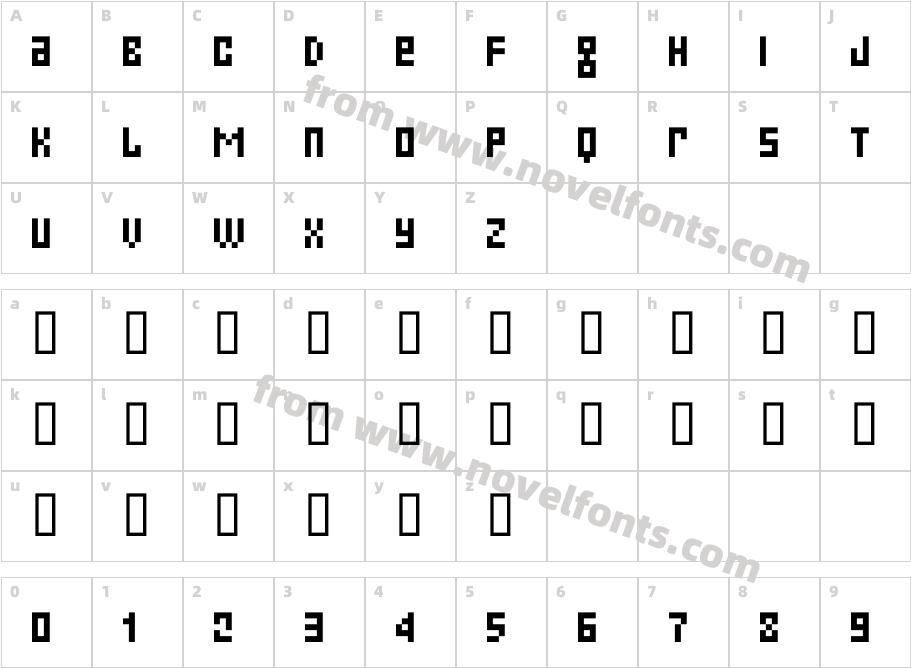 Small Talk Alt Caps TightCharacter Map