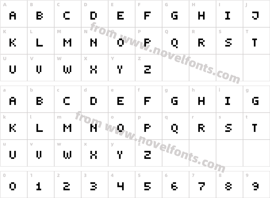 Smallest Pixel-7Character Map