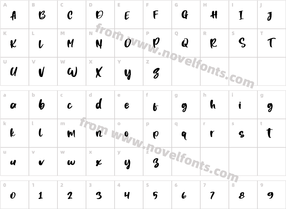 Smiley RegularCharacter Map