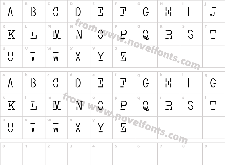 Smith-TypewriterFreeCharacter Map