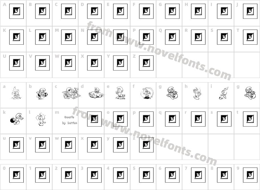 SmurfCharacter Map