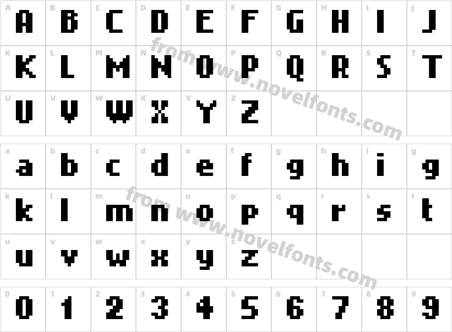 Snakebold RegularCharacter Map