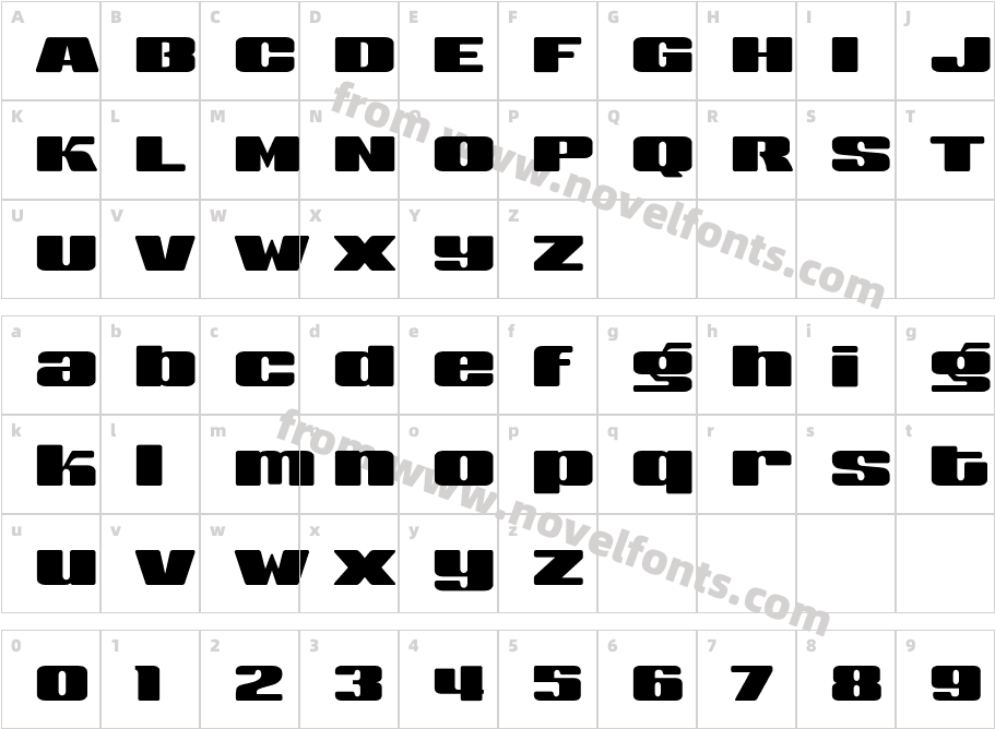 SneakersUltraWideBiformCharacter Map