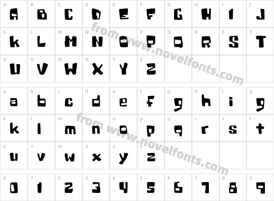 SnoochieCharacter Map