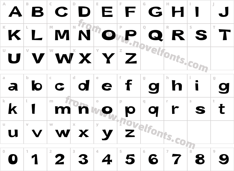 Snott 2000      BoldCharacter Map