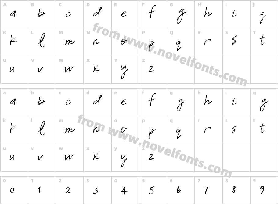 SnowshoeCharacter Map