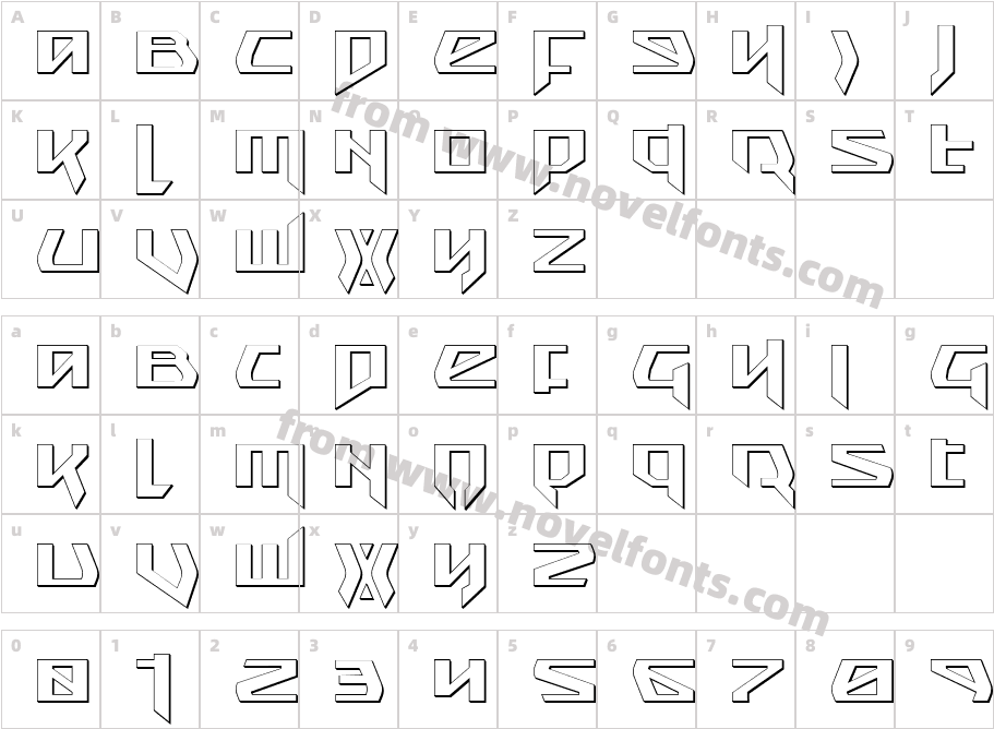 Snubfighter 3DCharacter Map