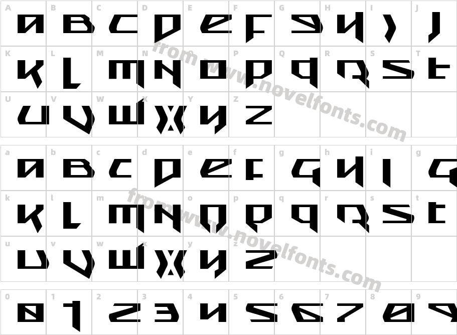 Snubfighter ExpandedCharacter Map