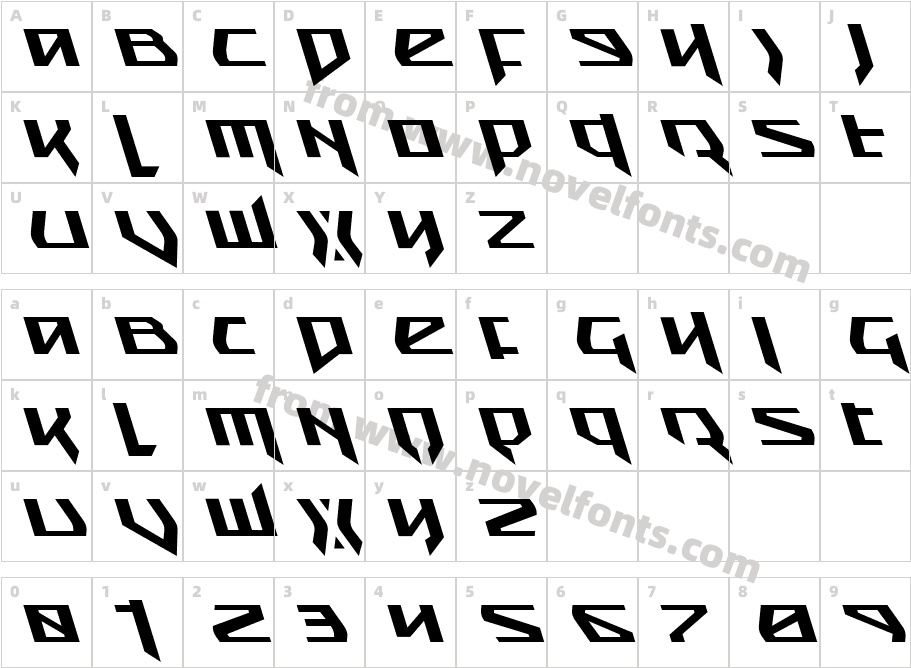 Snubfighter LeftalicCharacter Map