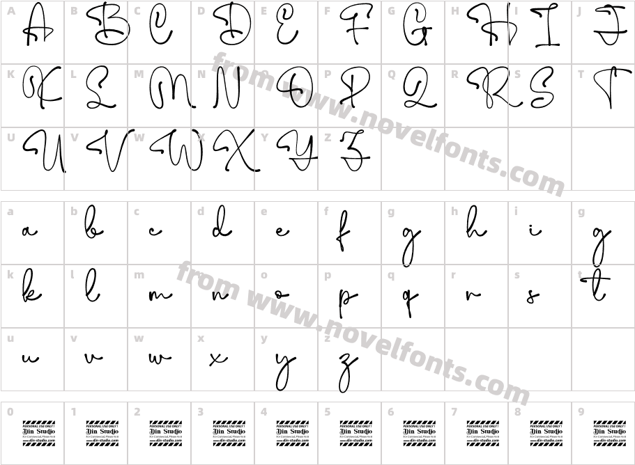 Soft Cantle Personal UseCharacter Map