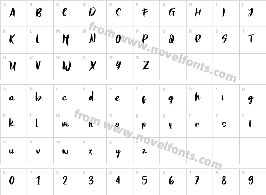 Soft TouchCharacter Map