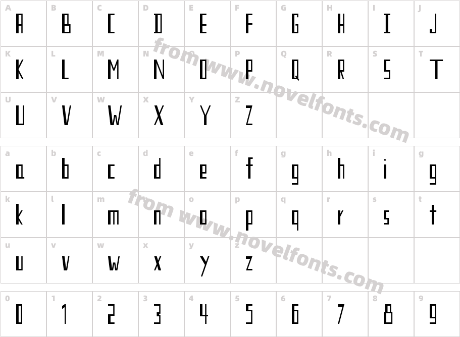 Solid Sound 101 RegularCharacter Map