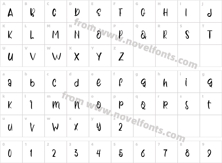 SollafiaRegularCharacter Map