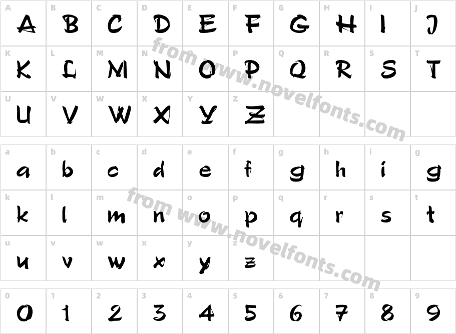 SoloSemiscripCharacter Map