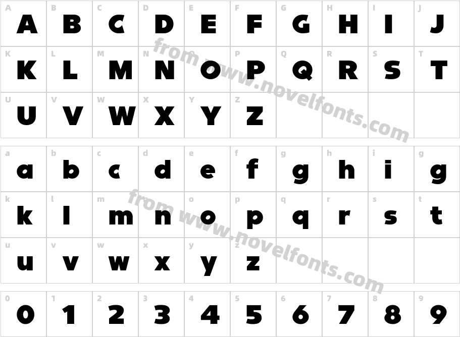 Sonic Logo BoldCharacter Map