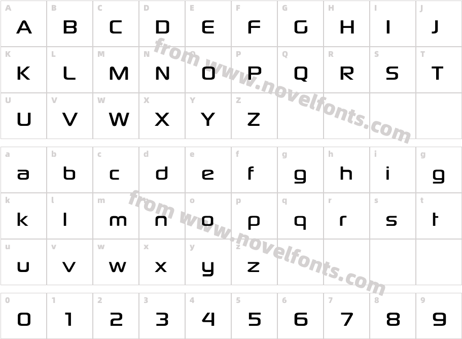 Sony Sketch EFCharacter Map