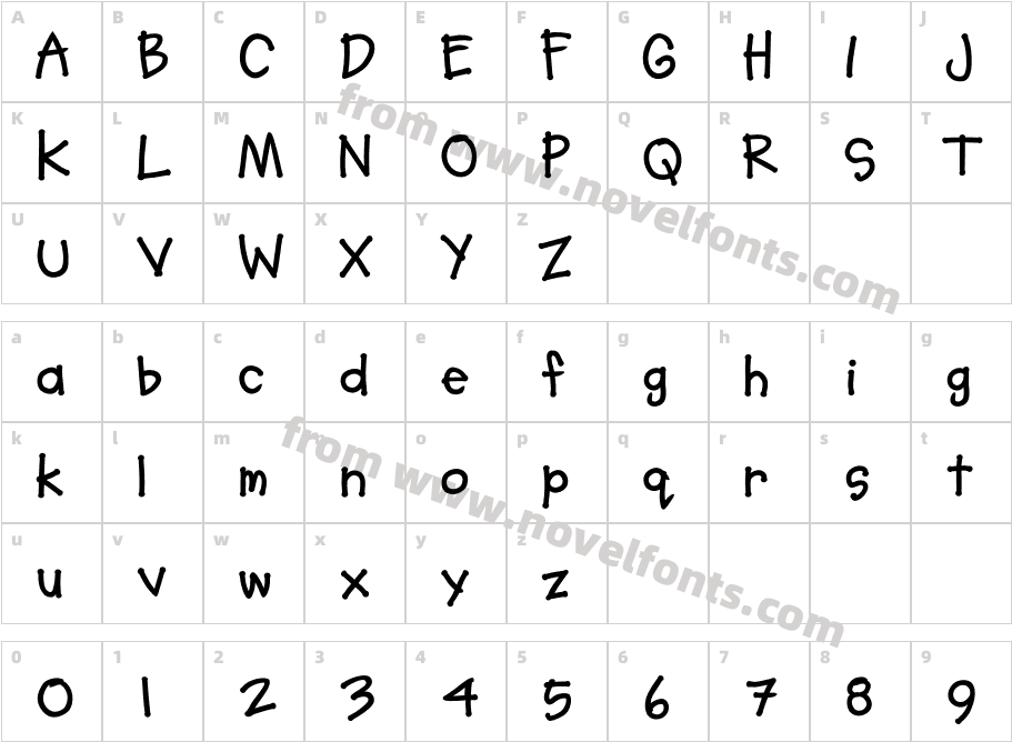 SoupBone-BoldCharacter Map