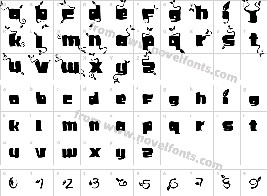 SoupLeafCharacter Map