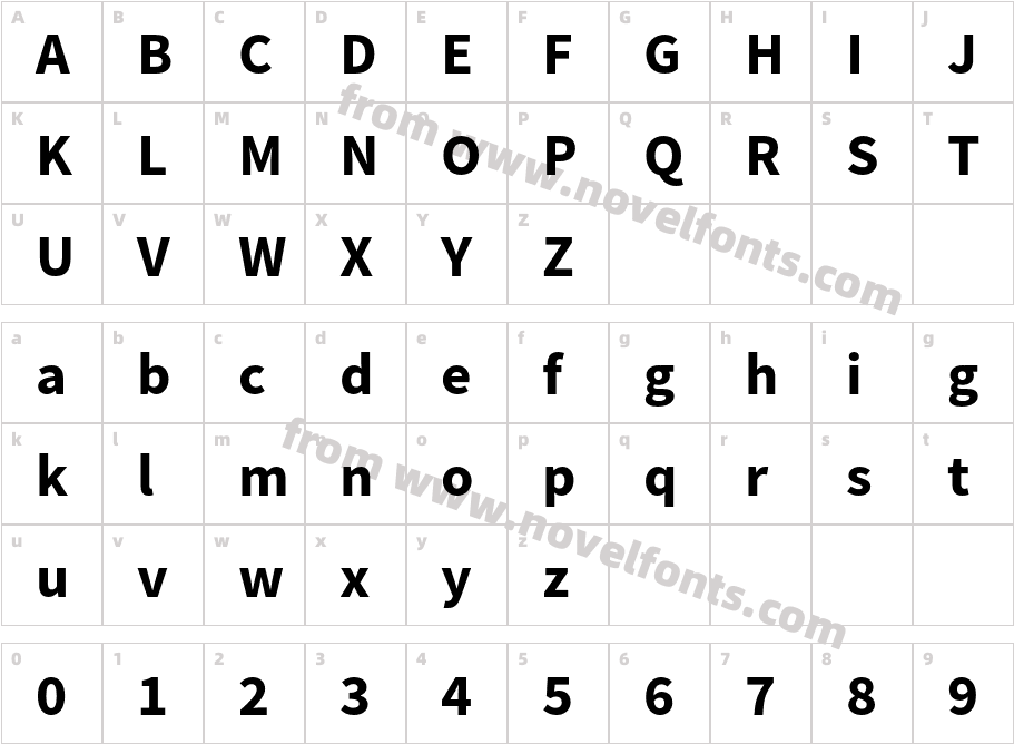 Source Sans Pro BoldCharacter Map