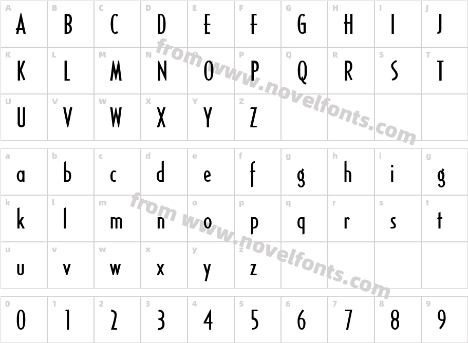 Southwestern BoldCharacter Map