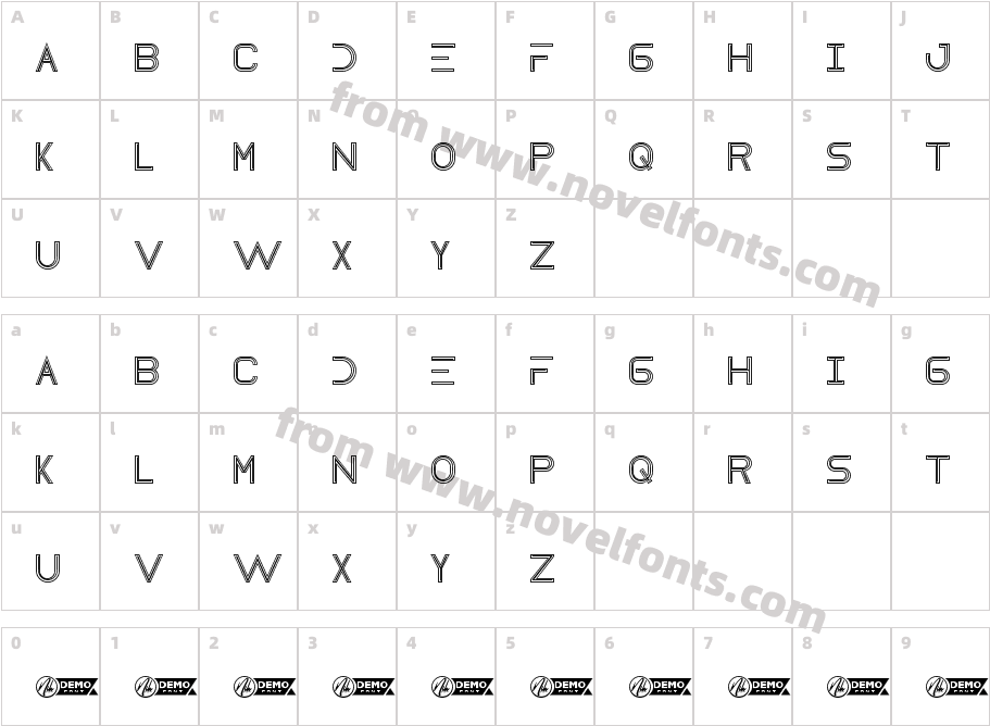 Destia Demo OutlineCharacter Map