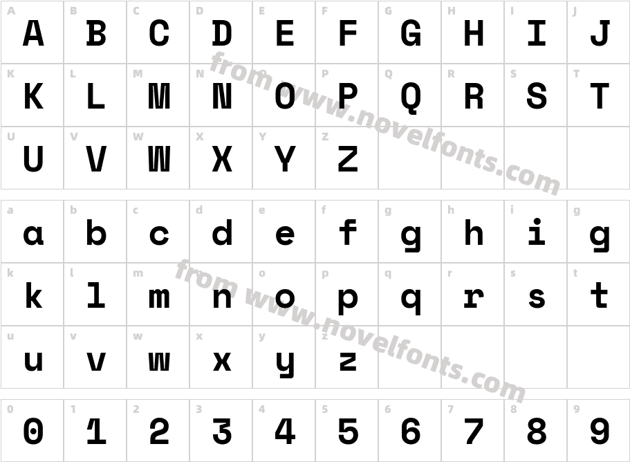 Space Mono BoldCharacter Map