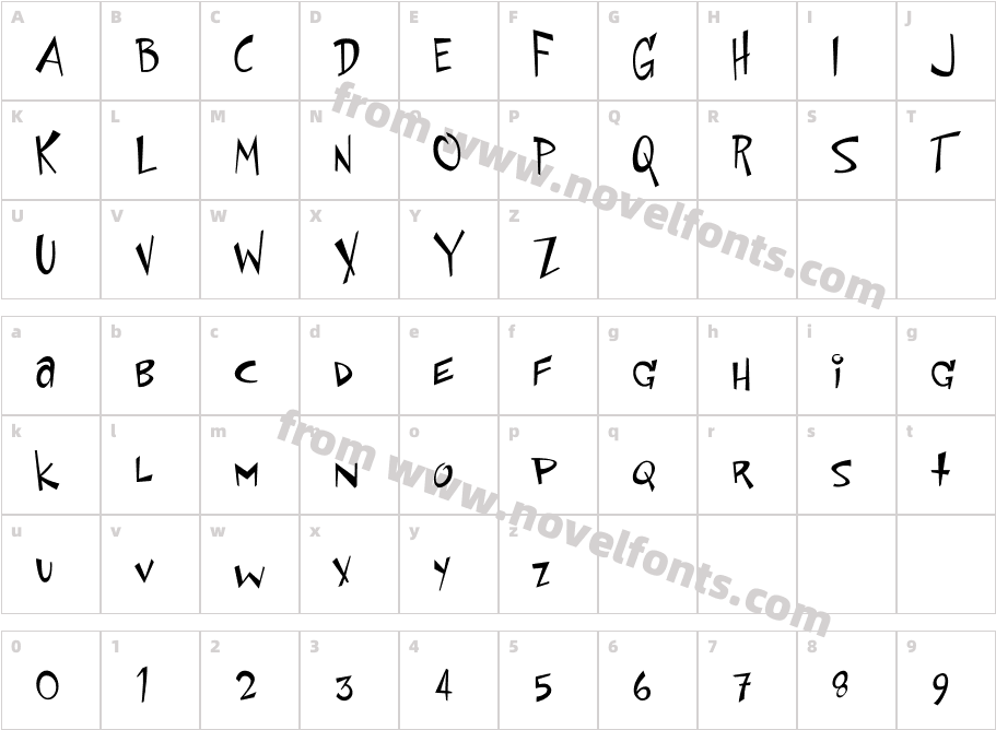 Space ToasterCharacter Map